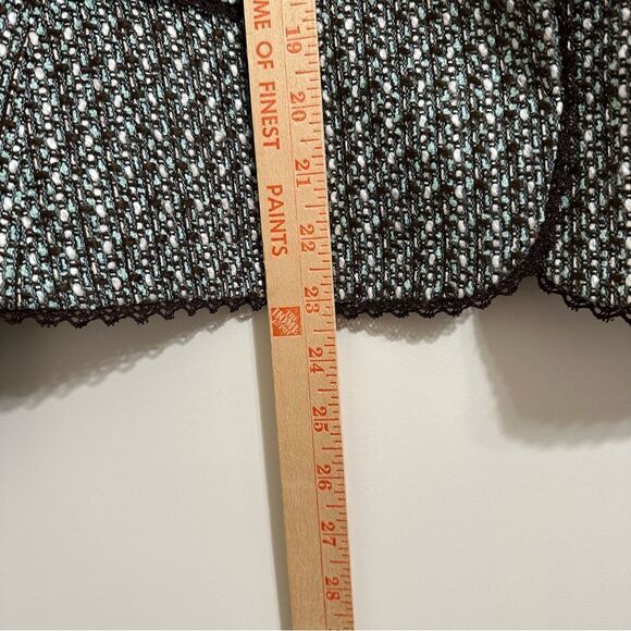 TAHARI ASL TWEED WOOL LONG SLEEVE LACE TRIM BLAZER 6P‎ - Picture 8 of 12